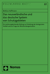 Das neuseel&auml;ndische und das deutsche System von Schutzgebieten - Bettina Hoffmann