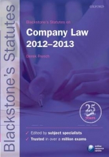 Blackstone's Statutes on Company Law 2012-2013 - French, Derek