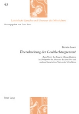 &Uuml;berschreitung der Geschlechtergrenzen? - Kerstin Losert