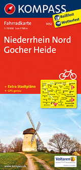 KOMPASS Fahrradkarte Niederrhein Nord - Gocher Heide - 