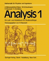 Analysis 1 - A. Blickensd&ouml;rfer-Ehlers, W. G. Eschmann, H. Neunzert, K. Schelkes