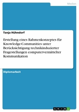 Erstellung eines Rahmenkonzeptes für Knowledge-Communities unter Berücksichtigung technikinduzierter Fragestellungen computervermittelter Kommunikation -  Tanja Hühndorf