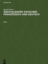 &Auml;quivalenzen zwischen Franz&ouml;sisch und Deutsch - Rudolf Zimmer