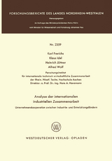 Analyse der internationalen industriellen Zusammenarbeit - 