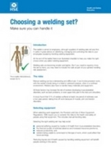 Choosing a Welding Set? - Health and Safety Executive (HSE)