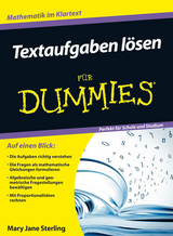 Textaufgaben l&ouml;sen f&uuml;r Dummies - Mary Jane Sterling