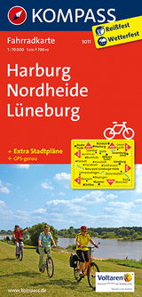 KOMPASS Fahrradkarte Harburg - Nordheide - L&uuml;neburg - 