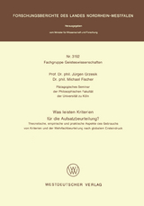 Was leisten Kriterien f&uuml;r die Aufsatzbeurteilung? - J&uuml;rgen Grzesik