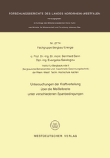 Untersuchungen der Kraftverteilung &uuml;ber die Mei&szlig;elbreite unter verschiedenen Spanbedingungen - Bernhard Sann