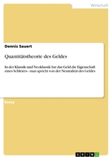 Quantit&auml;tstheorie des Geldes - Dennis Sauert