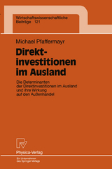 Direktinvestitionen im Ausland - Michael Pfaffermayr