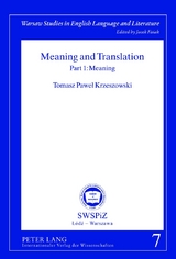 Meaning and Translation - Tomasz P. Krzeszowski