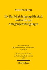 Die Ber&uuml;cksichtigungsf&auml;higkeit ausl&auml;ndischer Anlagengenehmigungen - Philipp R&uuml;ppell