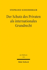 Der Schutz des Privaten als internationales Grundrecht - Stephanie Schiedermair