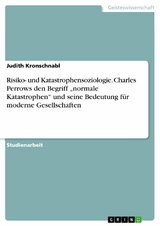 Risiko- und Katastrophensoziologie. Charles Perrows den Begriff &bdquo;normale Katastrophen&ldquo; und seine Bedeutung f&uuml;r moderne Gesellschaften - Judith Kronschnabl