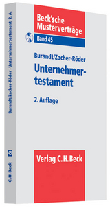 Unternehmertestament - Wolfgang Burandt, Hannelore Zacher-R&ouml;der