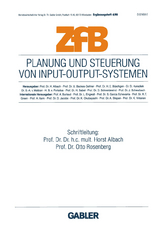 Planung und Steuerung von Input-Output-Systemen - 