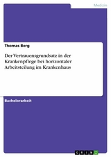 Der Vertrauensgrundsatz in der Krankenpflege bei horizontaler Arbeitsteilung im Krankenhaus -  Thomas Berg