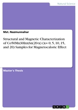 Structural and Magnetic Characterization of Co50Mn30InxSn(20-x) (x= 0, 5, 10, 15, and 20) Samples for Magnetocaloric Effect -  Mst. Nazmunnahar