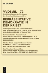 Repr&auml;sentative Demokratie in der Krise? - Christian Walter, Klaus Ferdinand G&auml;rditz, Hermann P&uuml;nder,  Et Al.