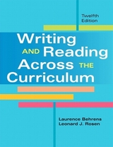 Writing and Reading Across the Curriculum - Behrens, Laurence; Rosen, Leonard J.