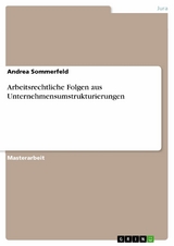 Arbeitsrechtliche Folgen aus Unternehmensumstrukturierungen -  Andrea Sommerfeld
