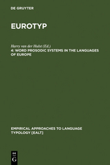 Eurotyp / Word Prosodic Systems in the Languages of Europe - 