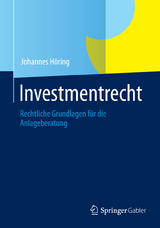 Investmentrecht - Johannes H&ouml;ring