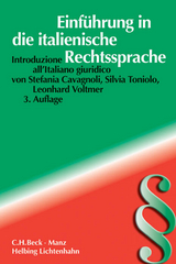 Rechtssprache des Auslands / Einführung in die italienische Rechtssprache - Cavagnoli, Stefania; Toniolo, Silvia; Voltmer, Leonhard