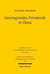 Interregionales Privatrecht in China - Susanne Dei&szlig;ner