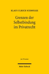 Grenzen der Selbstbindung im Privatrecht - Klaus Ulrich Schmolke