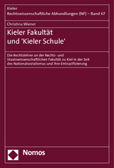 Kieler Fakult&auml;t und 'Kieler Schule' - Christina Wiener