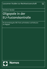 Oligopole in der EU-Fusionskontrolle - Christian Vorster