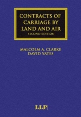 Contracts of Carriage by Land and Air - Clarke, Malcolm; Yates, David