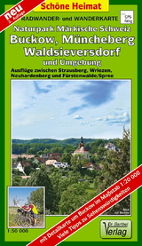 Radwander- und Wanderkarte Naturpark M&auml;rkische Schweiz, Buckow, M&uuml;ncheberg, Waldsieversdorf und Umgebung
