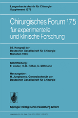 92. Kongre&szlig; der Deutschen Gesellschaft f&uuml;r Chirurgie, M&uuml;nchen, 7.&ndash;10. Mai 1975 - 
