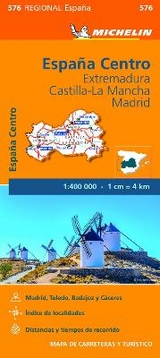 Extremadura, Castilla La Mancha, Madrid - Michelin Regional Map 576 - Michelin