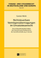 Nichtsteuerbare Verm&ouml;gens&uuml;bertragungen im Umsatzsteuerrecht - Carsten H&ouml;ink