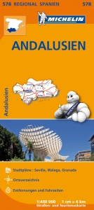 Michelin Karte Andalusien. Espana Sur, Andalucia - 
