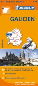 Michelin Karte Galicien. Galicia - 