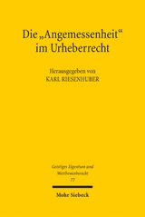 Die "Angemessenheit" im Urheberrecht - 