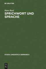 Sprichwort und Sprache - Hans Ruef