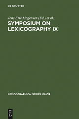 Symposium on Lexicography IX - 