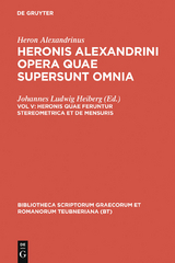 Heronis quae feruntur stereometrica et de mensuris -  Heron Alexandrinus
