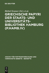 Griechische Papyri der Staats- und Universit&auml;tsbibliothek Hamburg (P.Hamb.IV) - 