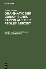 Stammbildung - Edwin Mayser