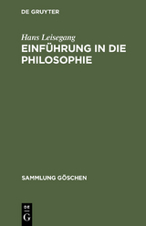 Einf&uuml;hrung in die Philosophie - Hans Leisegang