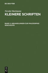 Abhandlungen zur Philosophie-Geschichte - Nicolai Hartmann