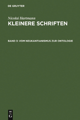 Vom Neukantianismus zur Ontologie - Nicolai Hartmann