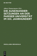Die Auseinandersetzungen an der Pariser Universit&auml;t im XIII. Jahrhundert - 